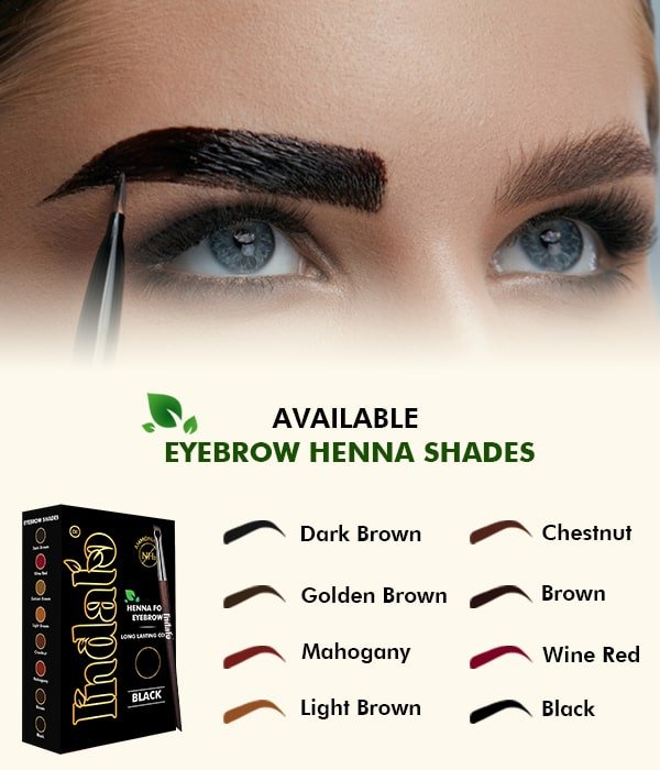 eyebrow henna dye shades